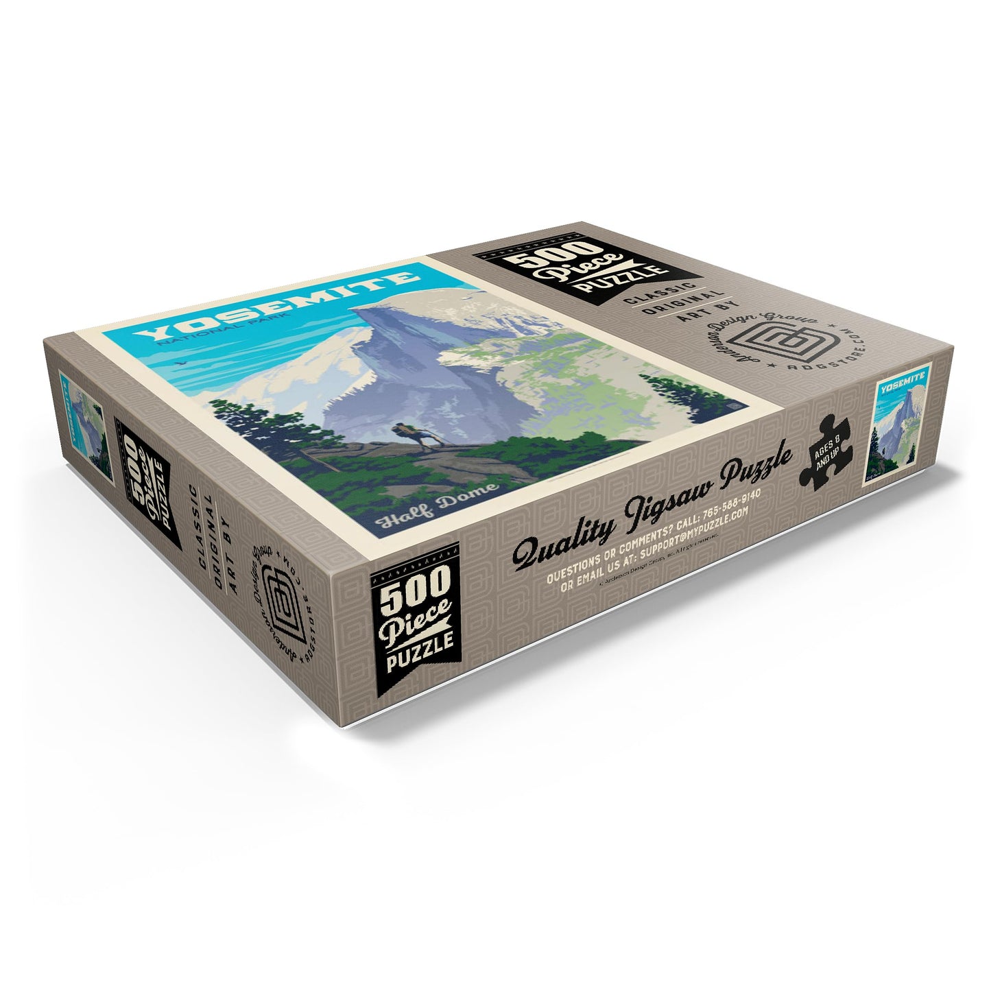 MyPuzzle Yosemite Half Dome Vista Vintage Poster – Premium 500-Piece Puzzle for Adults