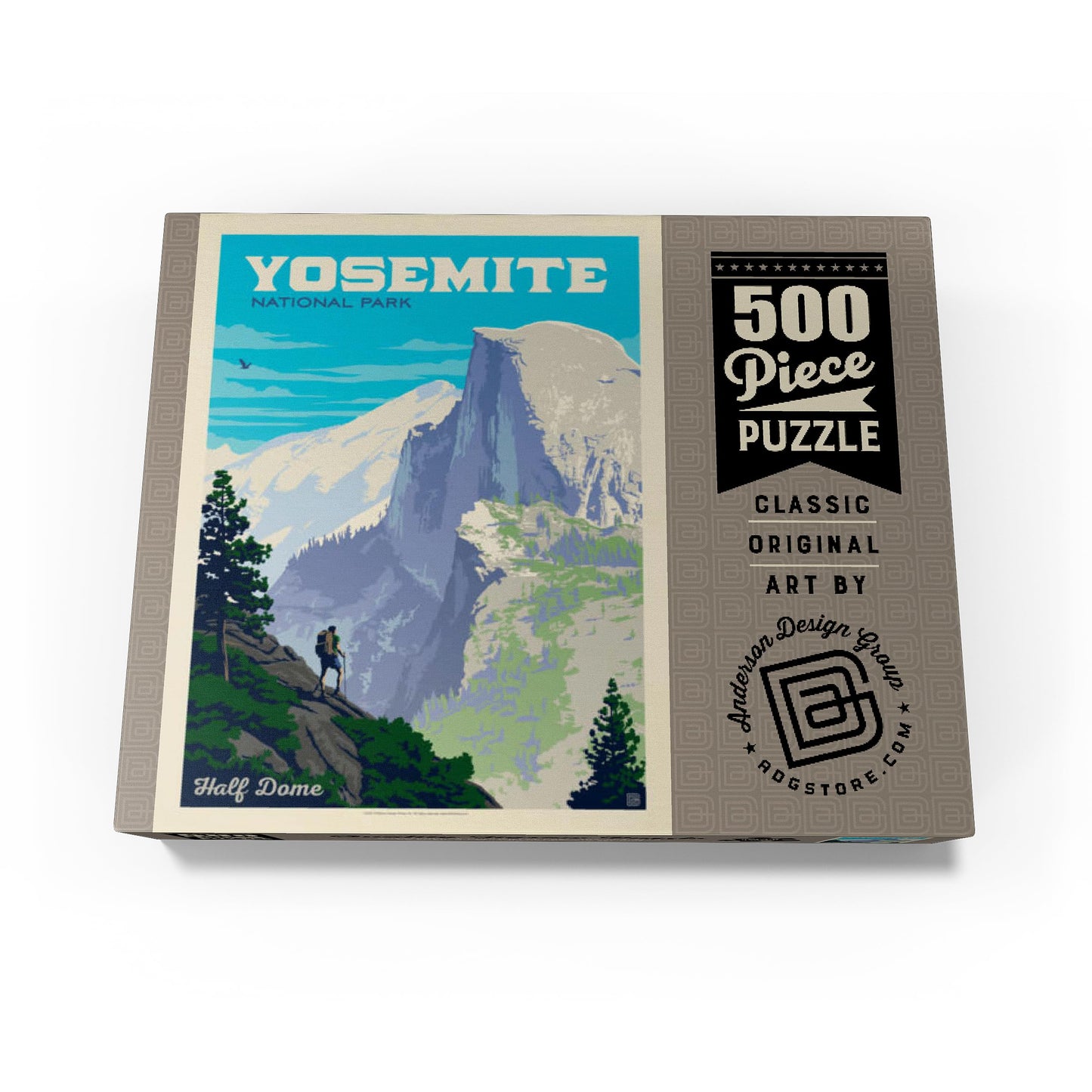 MyPuzzle Yosemite Half Dome Vista Vintage Poster – Premium 500-Piece Puzzle for Adults