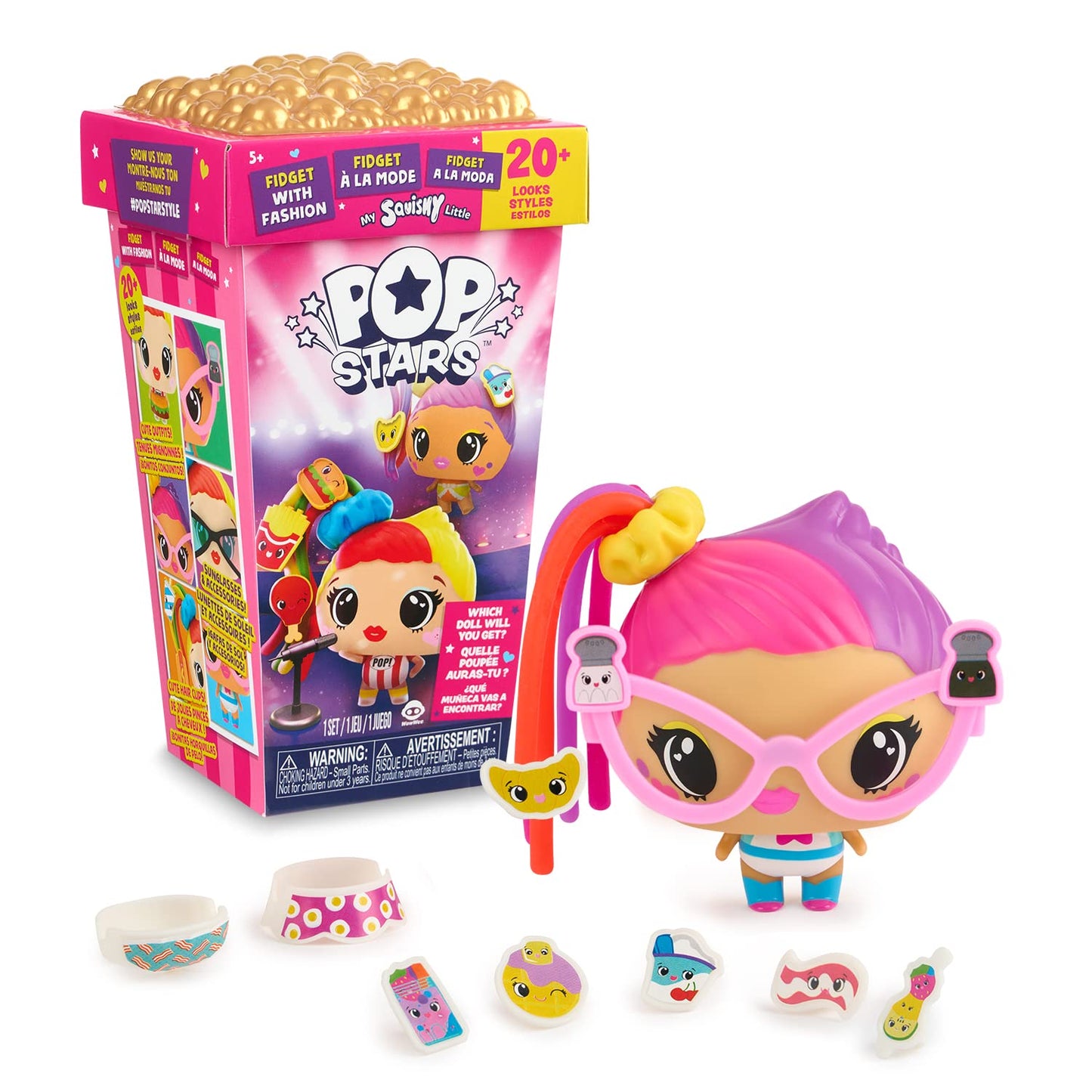 My Squishy Little Pop Stars by WowWee (Pink) - Interactive Fashion Dolls
