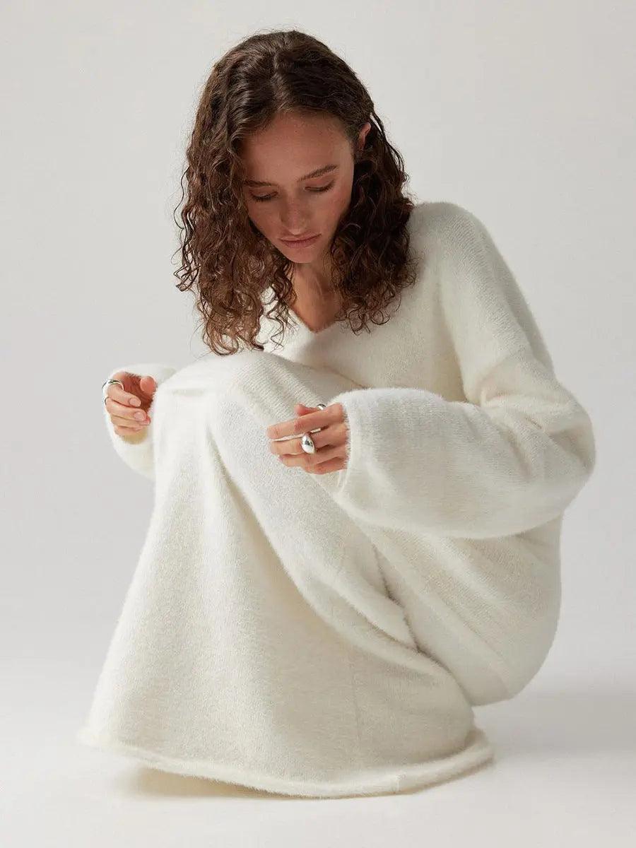 V-Neck Sweater Suit