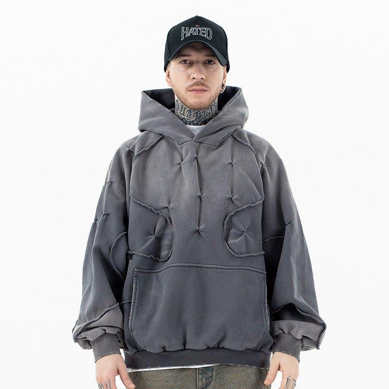 Creative Design Gradient Dyeing Hooded Sweater – Stylish Pullover for Youth