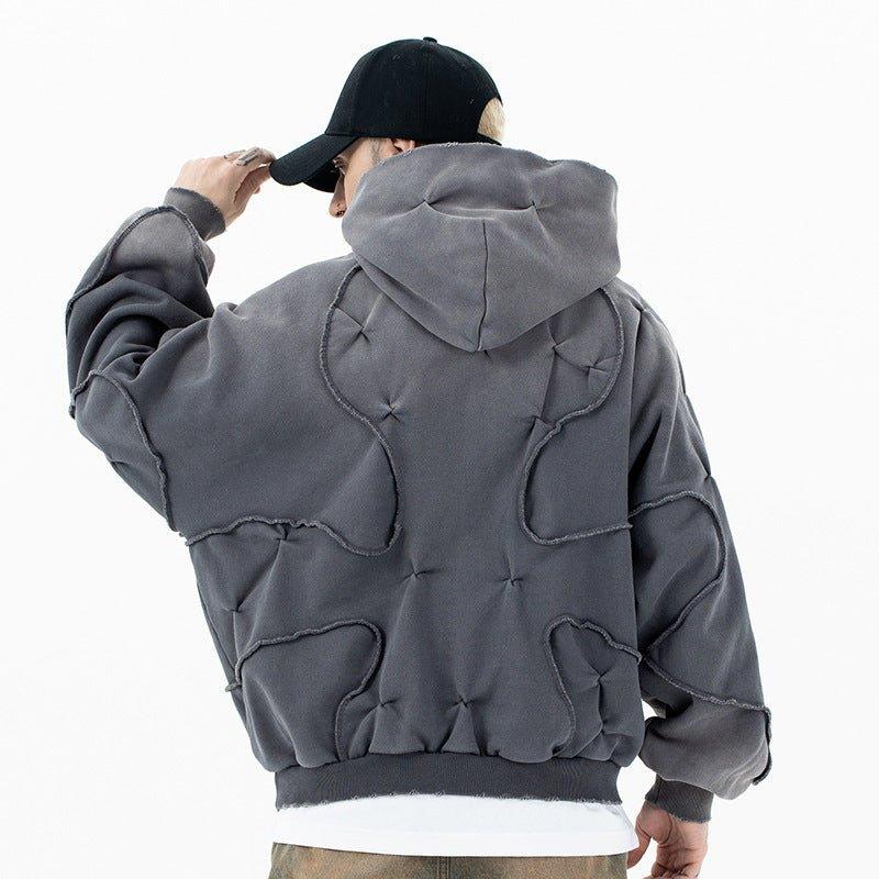 Creative Design Gradient Dyeing Hooded Sweater – Stylish Pullover for Youth
