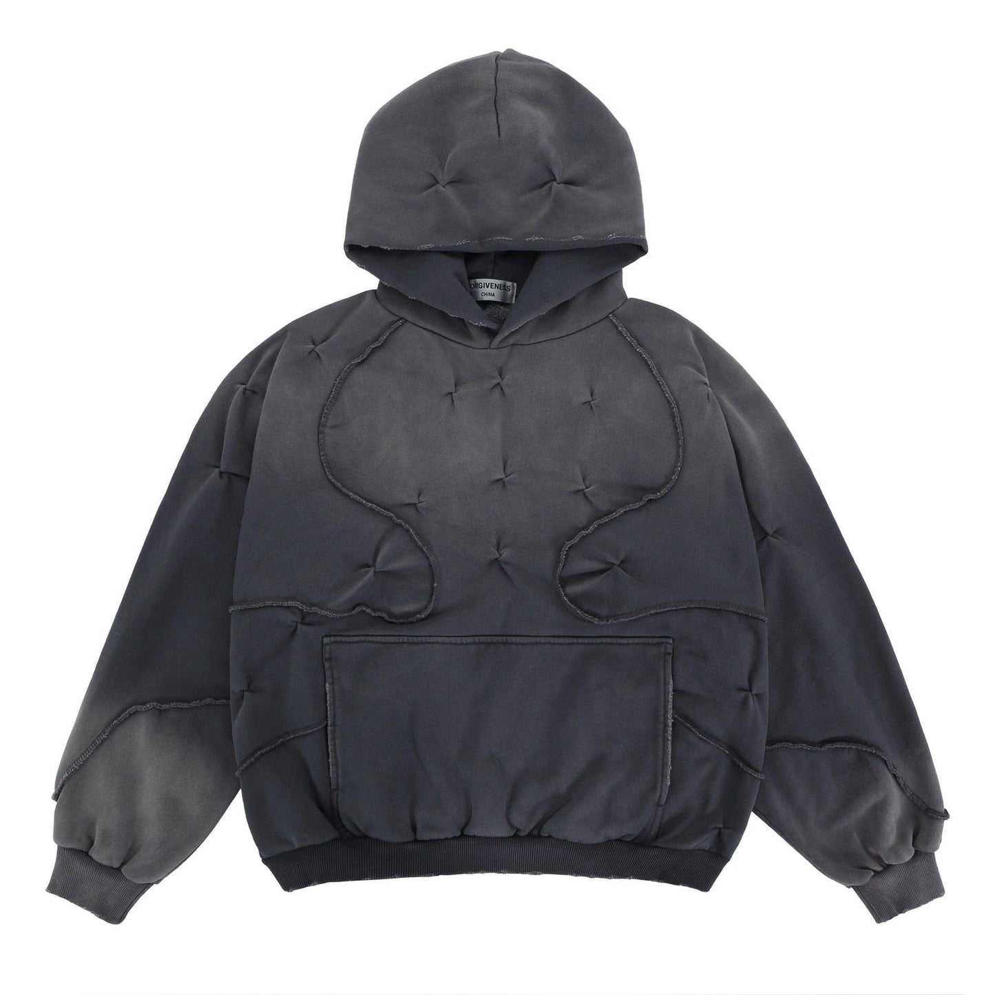 Creative Design Gradient Dyeing Hooded Sweater – Stylish Pullover for Youth