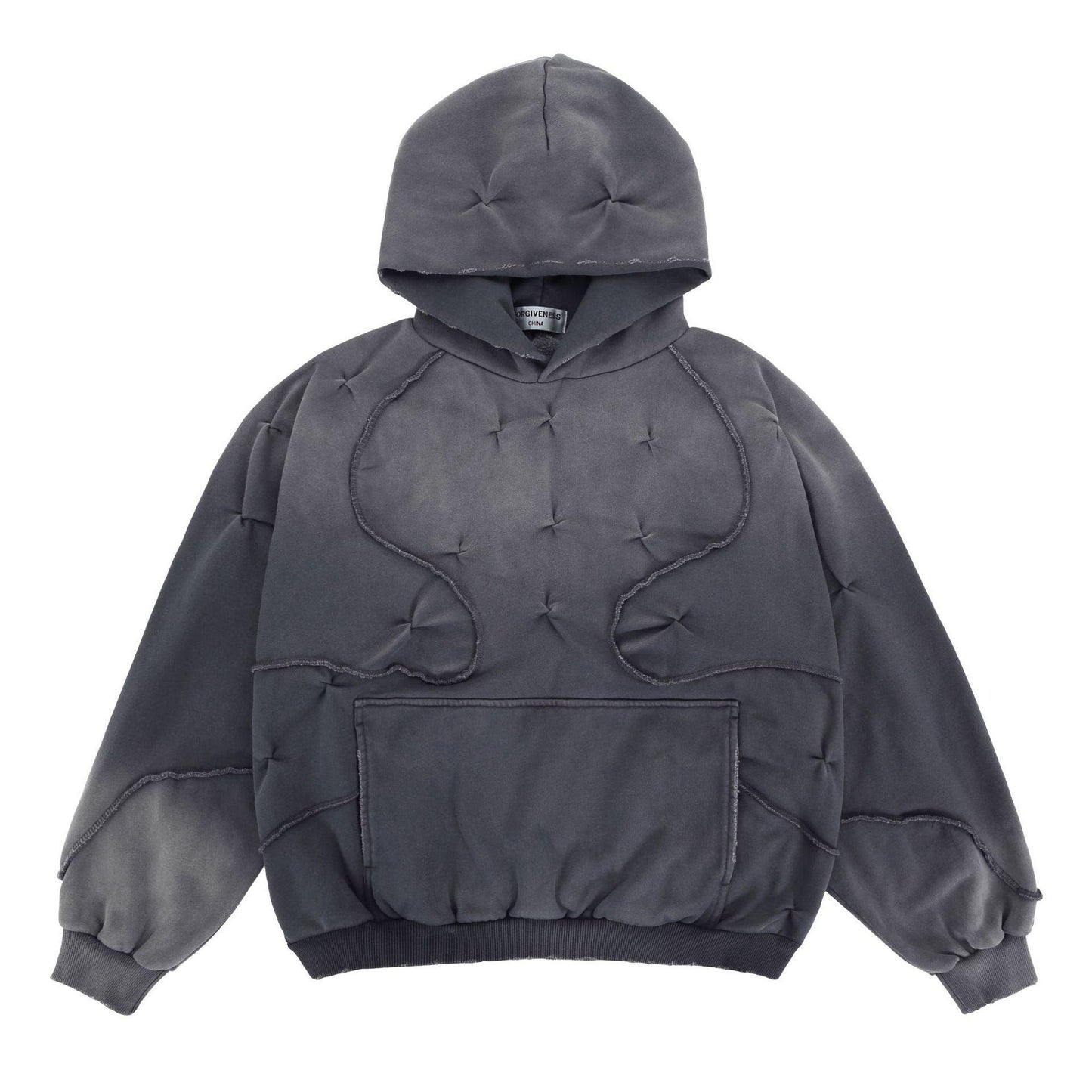 Creative Design Gradient Dyeing Hooded Sweater – Stylish Pullover for Youth