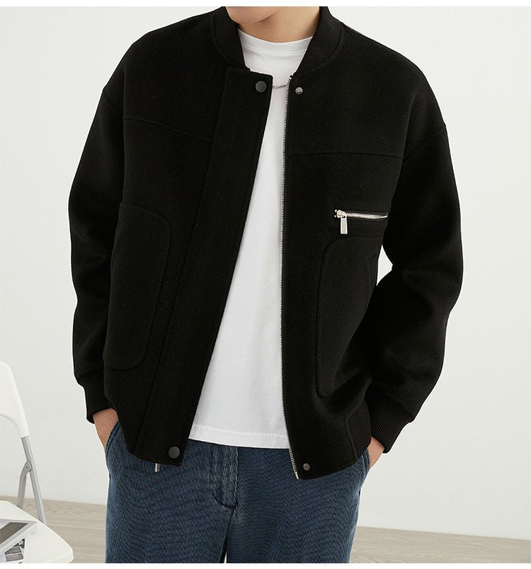 Woolen Coat - Short Baseball Style