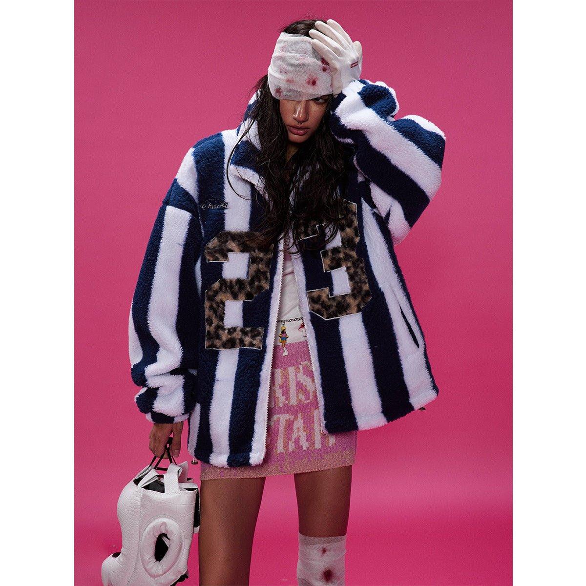 Lamb Wool Coat – Retro Plaid