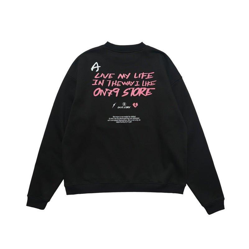 Men's Loose Fit High Street Letter Sweater – Trendy Pullover