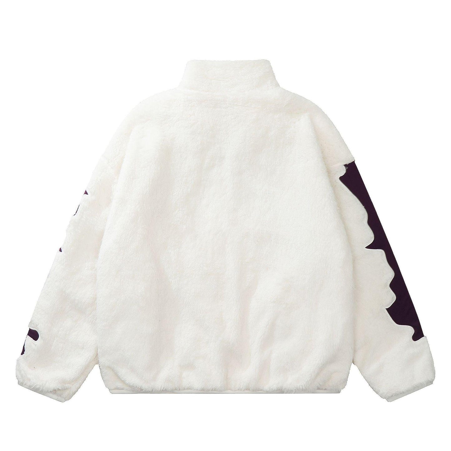 Lamb Wool Stitching Skeleton Embroidered Cotton