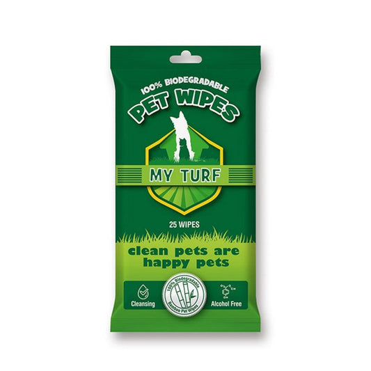 My Turf 100% Biodegradable Pet Wipes 15x20cm 25 pcs per bag