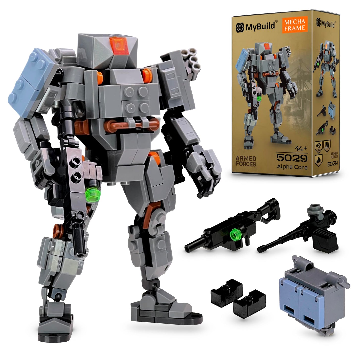 MyBuild Armed Forces Alpha Core 5029 – Versatile Modular Tactical Mech (Ages 14+)