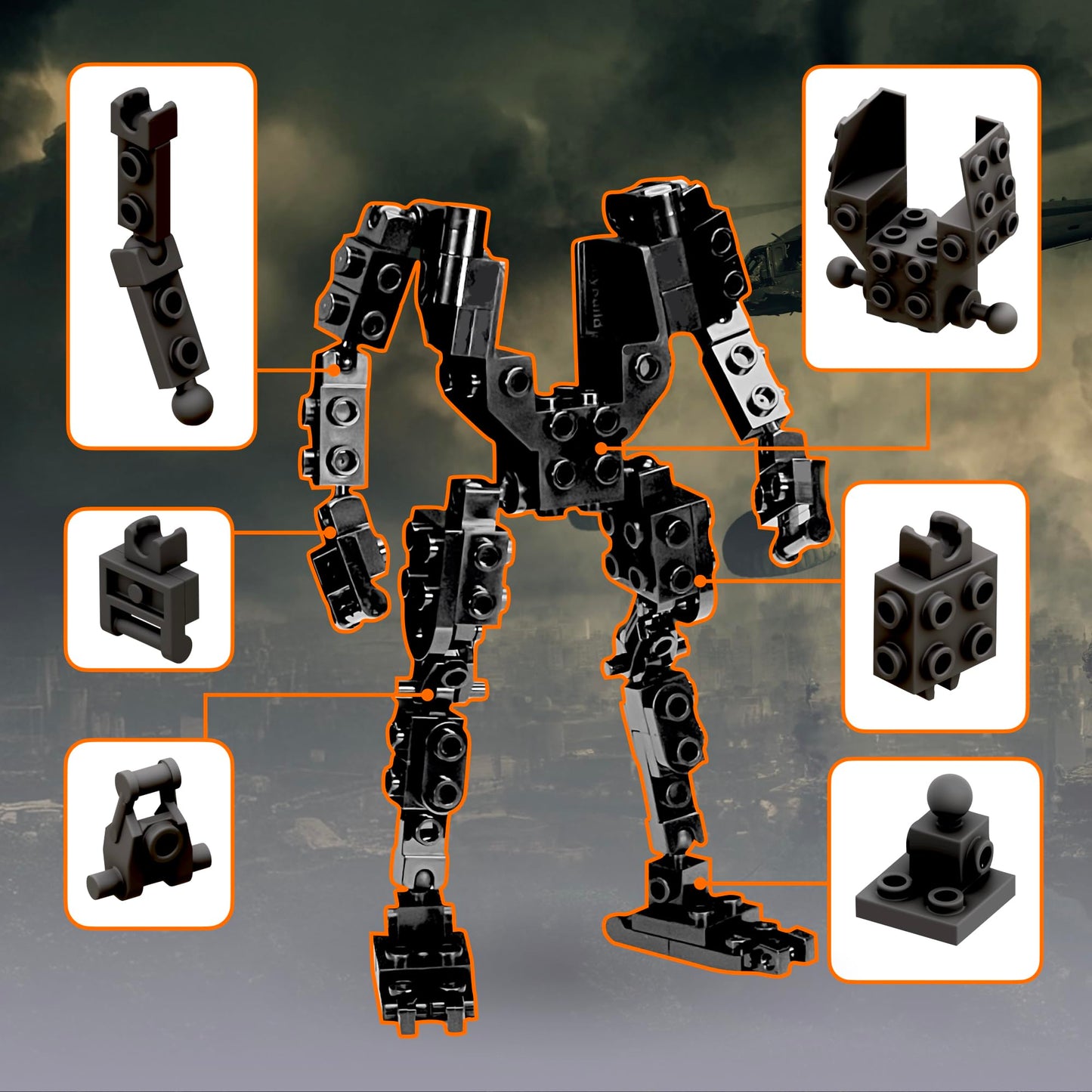 MyBuild Armed Forces Alpha Core 5029 – Versatile Modular Tactical Mech (Ages 14+)