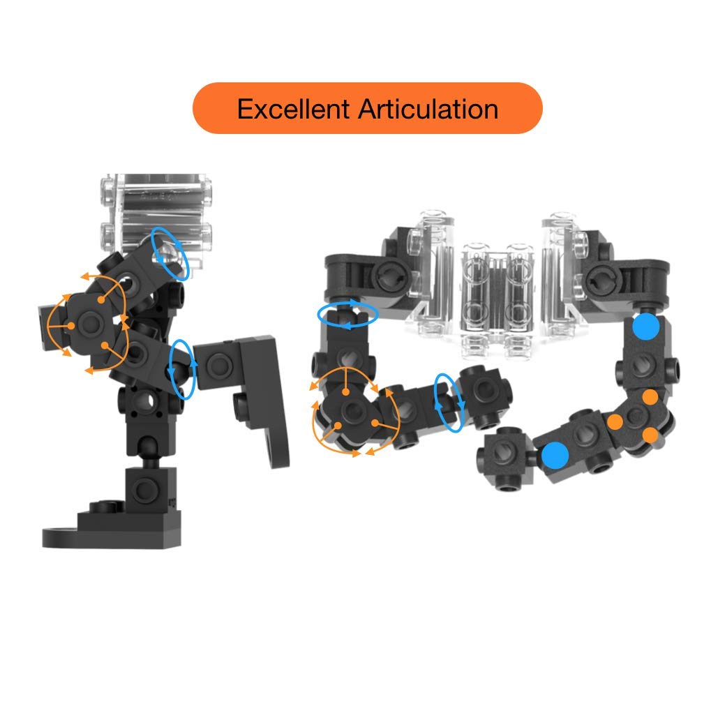 MyBuild Bricks F506 — Clip Bar Pack (20 pcs) | Multi-Angle Clip Connectors for Mechs | Ages 12+