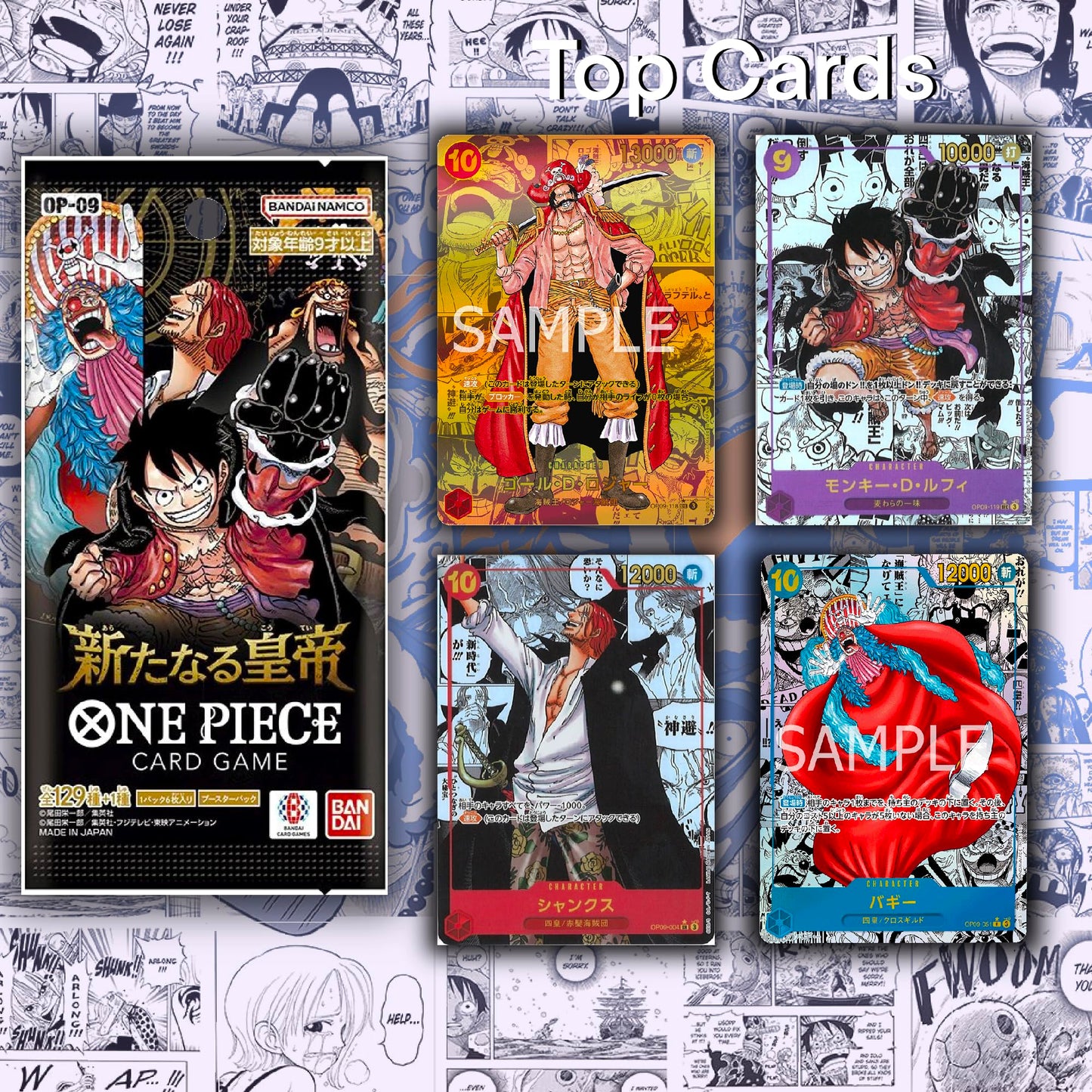 MYCYBERSTASH One Piece Booster Packs (5 Pack) OP-06 to OP-10 with Free Holographic Sleeves – Japanese Edition