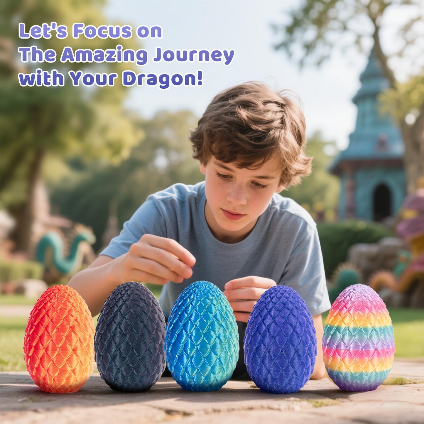 Mydethun Nyxora Purple Large 3D Dragon Egg – Articulated Inside Dragon & Fidget Toy