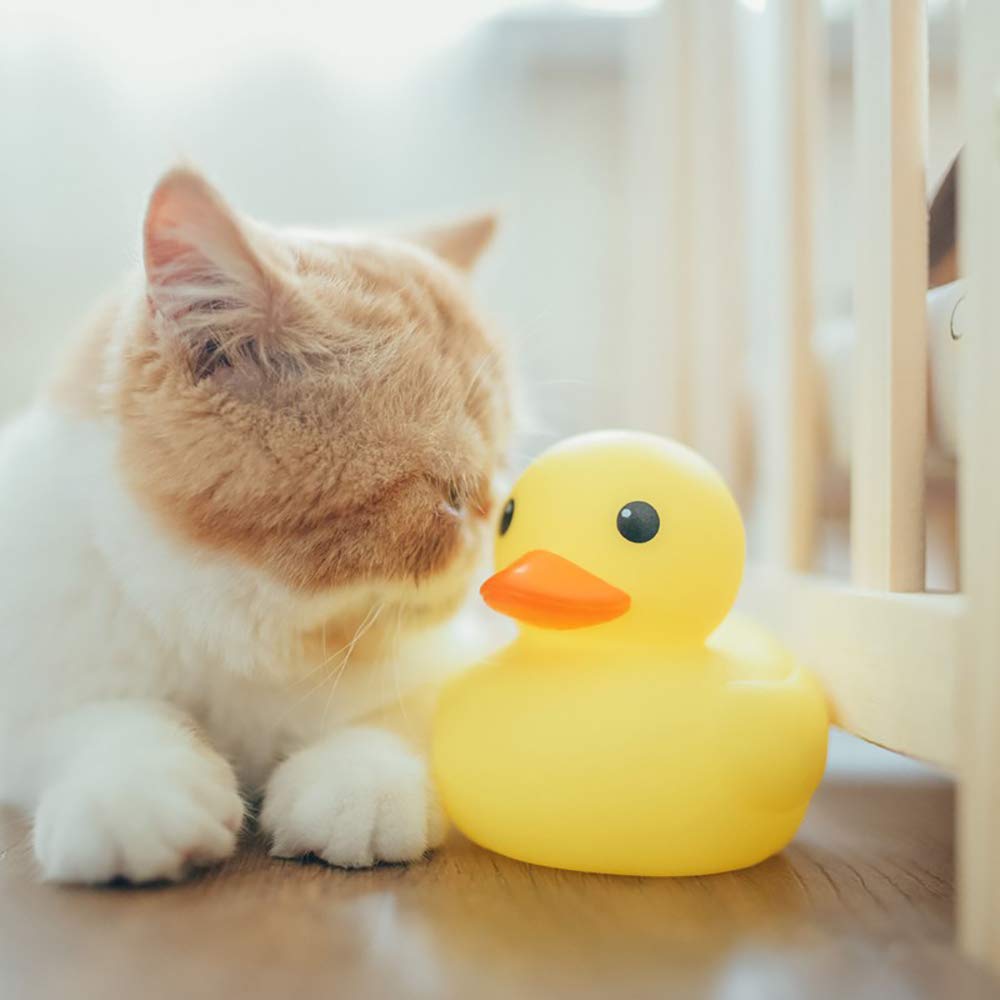 MYLIFEUNIT 4-Inch Yellow Rubber Bath Duck Toy for Kids – Floating Fun for Bath Time