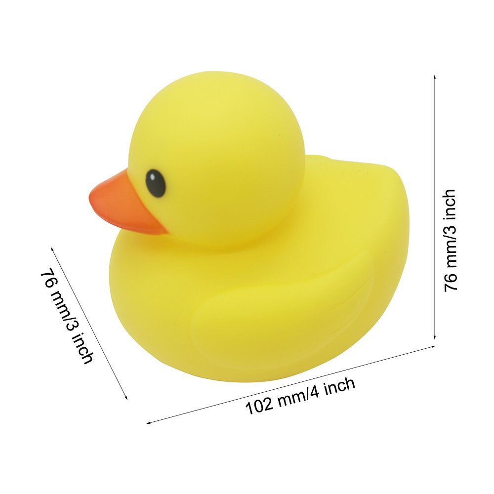 MYLIFEUNIT 4-Inch Yellow Rubber Bath Duck Toy for Kids – Floating Fun for Bath Time