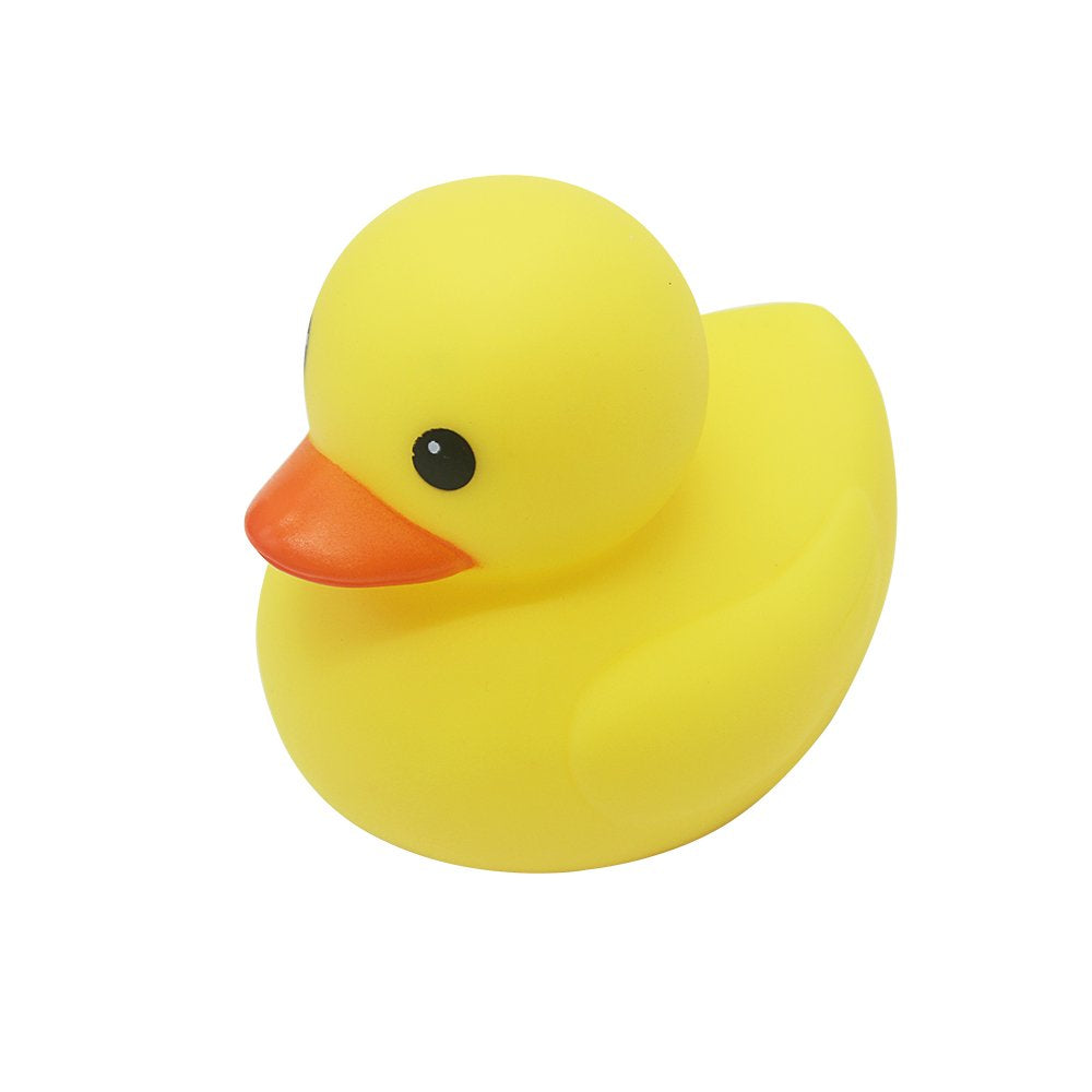 MYLIFEUNIT 4-Inch Yellow Rubber Bath Duck Toy for Kids – Floating Fun for Bath Time