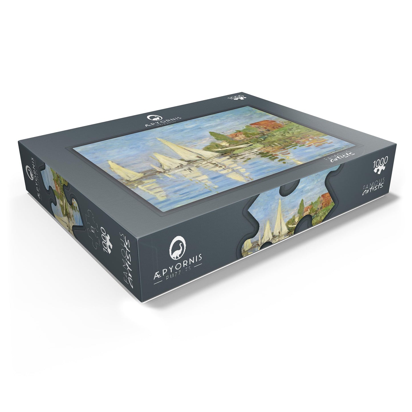 MyPuzzle Claude Monet Regattas at Argenteuil 1872 - Premium 1000-Piece Jigsaw Puzzle for Adults