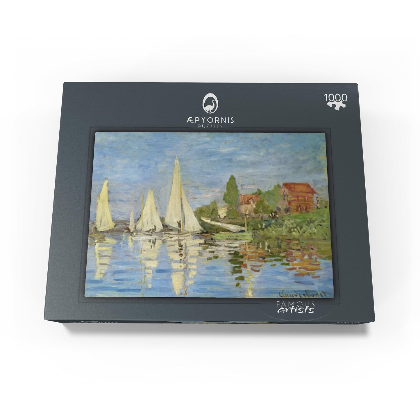 MyPuzzle Claude Monet Regattas at Argenteuil 1872 - Premium 1000-Piece Jigsaw Puzzle for Adults