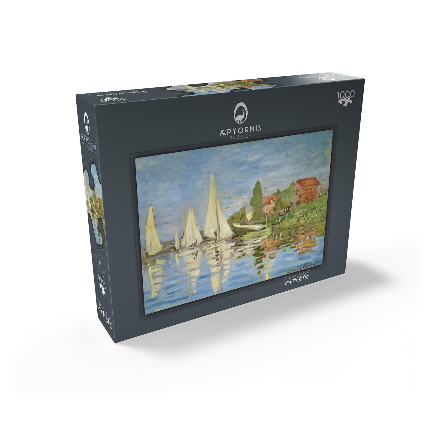 MyPuzzle Claude Monet Regattas at Argenteuil 1872 - Premium 1000-Piece Jigsaw Puzzle for Adults