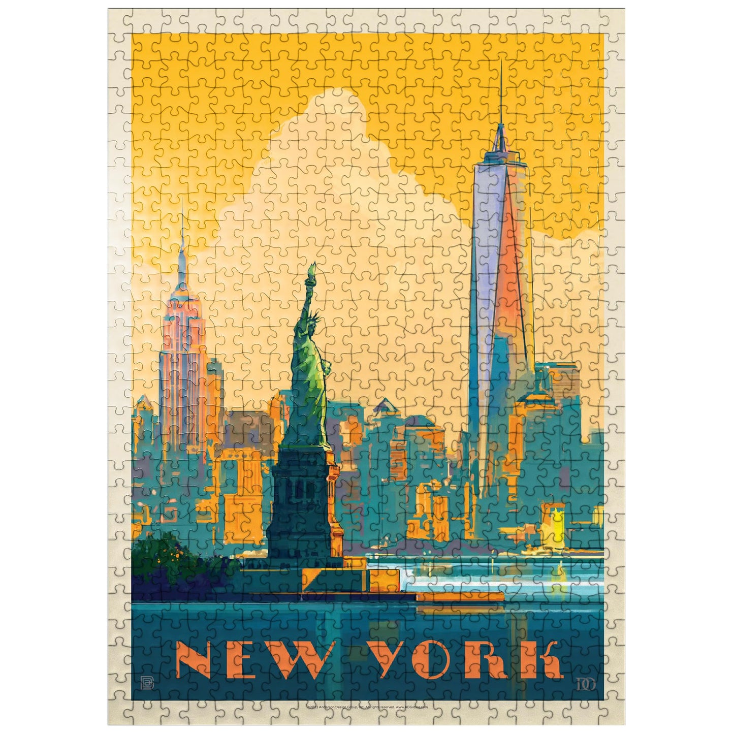 MyPuzzle New York City Skyline Glow - Premium 500 Piece Jigsaw Puzzle for Adults | MyPuzzle.com