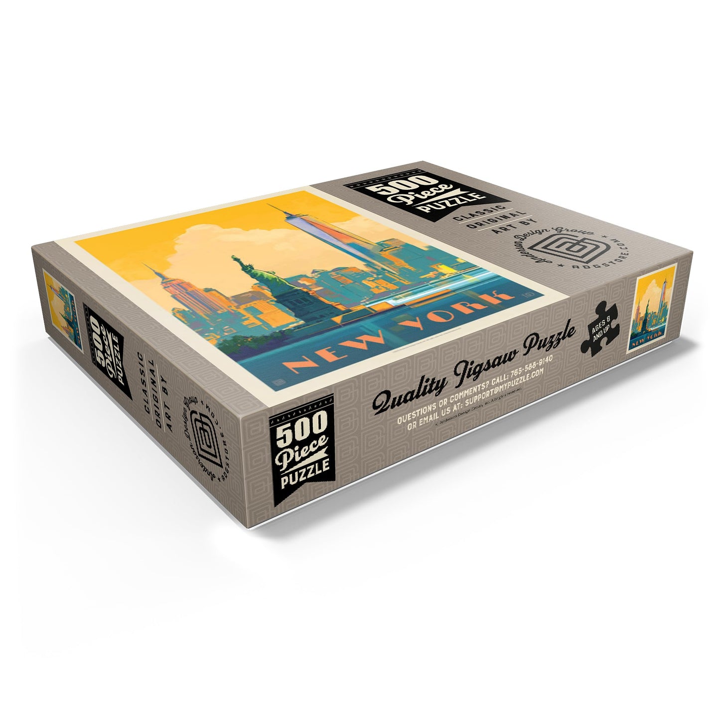 MyPuzzle New York City Skyline Glow - Premium 500 Piece Jigsaw Puzzle for Adults | MyPuzzle.com