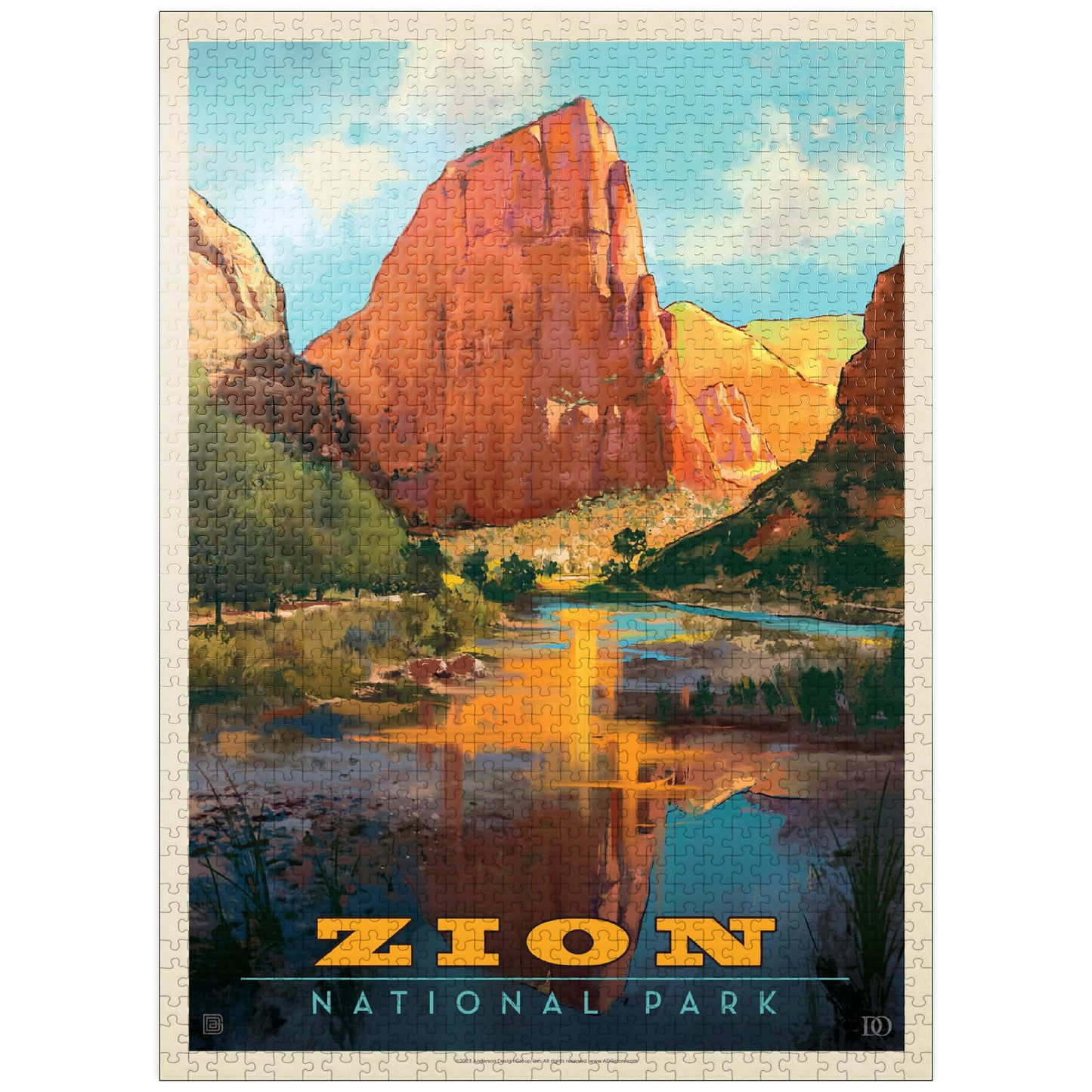 MyPuzzle Zion National Park: Virgin River Valley – Premium 1000-Piece Jigsaw Puzzle for Adults