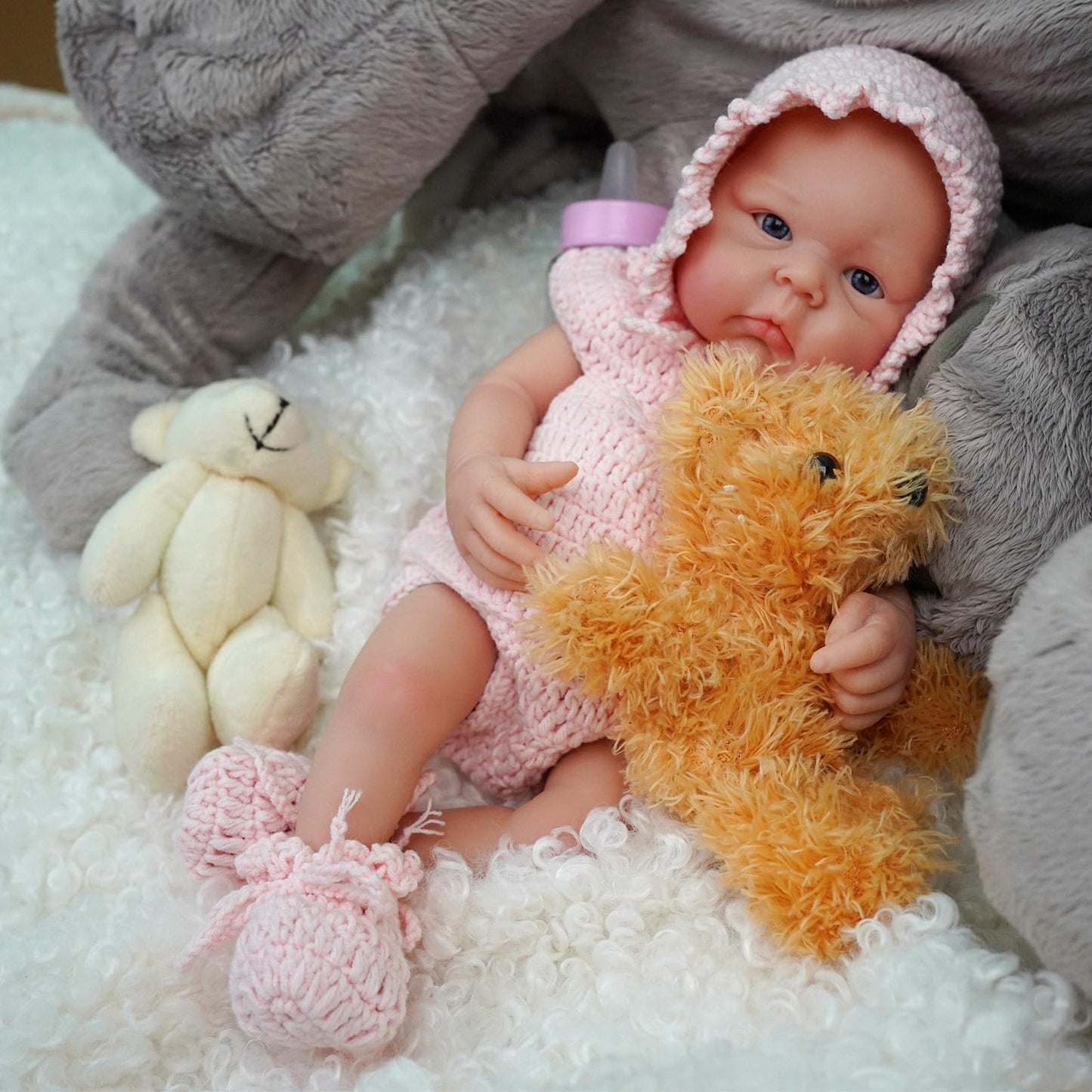 MYREBABY 12-Inch Micro Preemie Silicone Baby Doll – Carina, Lifelike Reborn Doll