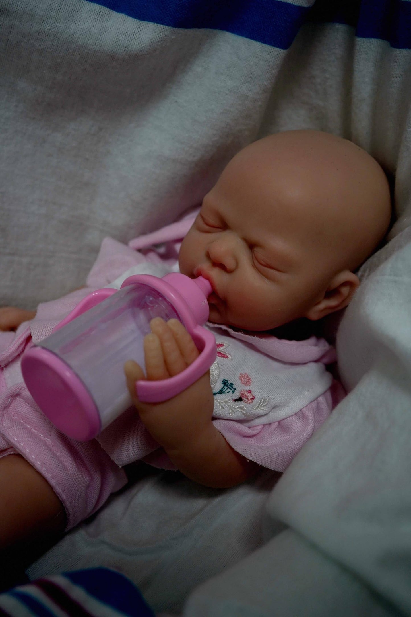 MYREBABY 12-Inch Lifelike Silicone Reborn Baby Doll – Realistic Sleeping Girl with Clothes & Accessories
