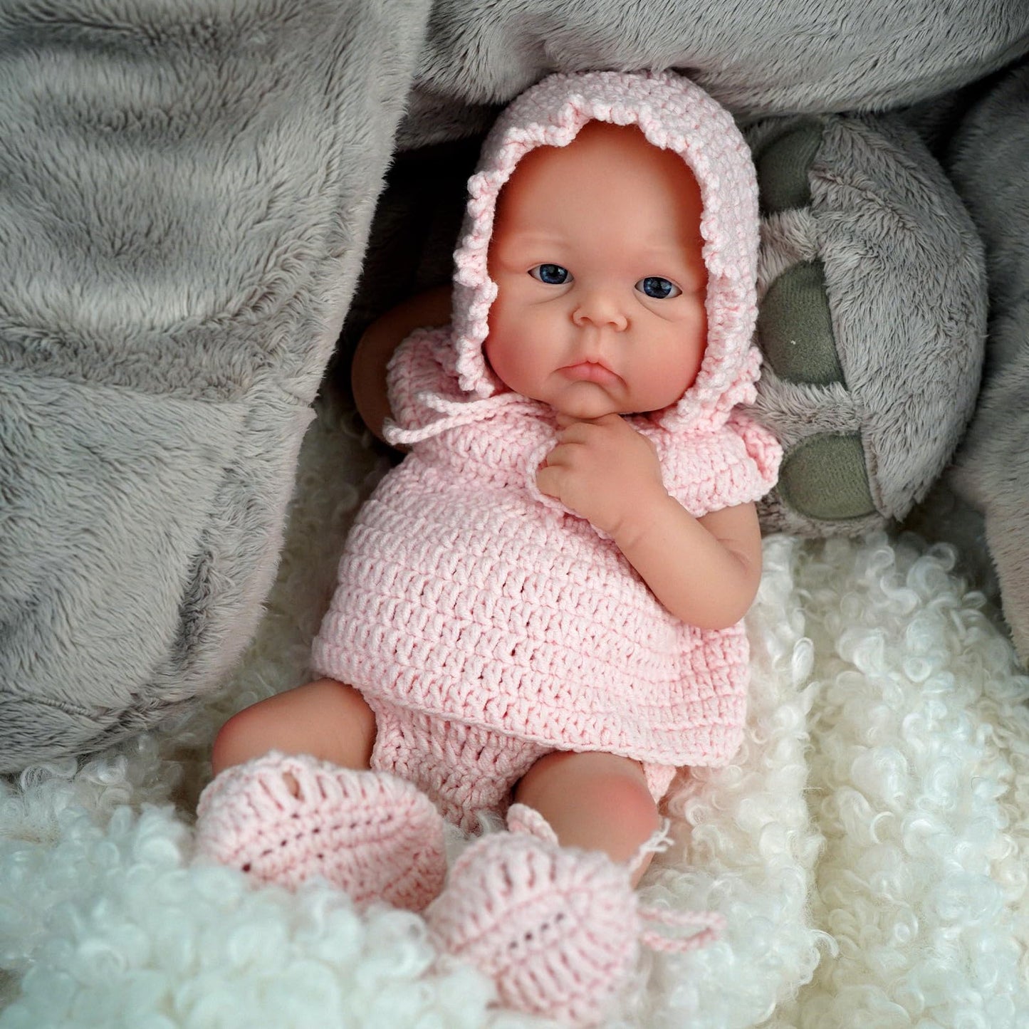 MYREBABY 12-Inch Micro Preemie Silicone Baby Doll – Carina, Lifelike Reborn Doll