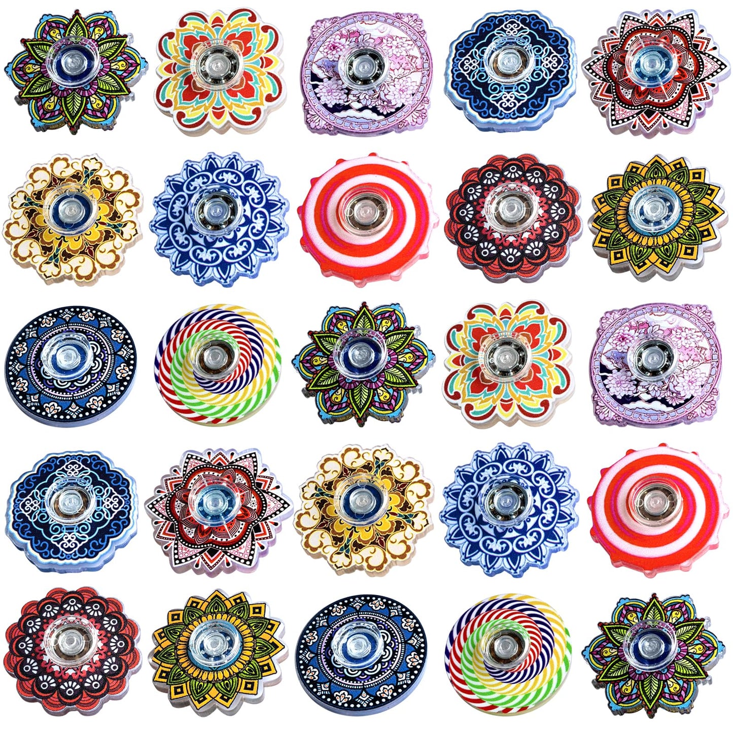 MYREQIA 50-Pack Fidget Spinner Mini Toys – Sensory Fidgets, Classroom Prizes, Party Favors