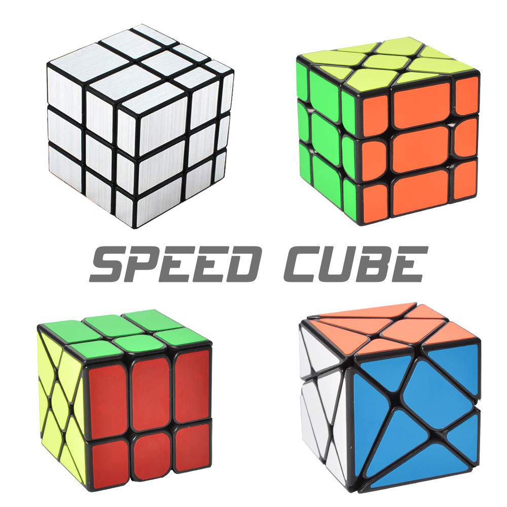 Mysterystone YJ Cube Set 4-Pack: 3x3 Fluctuation Angle, Mirror, 2x3 Wheel & Square King Cubes