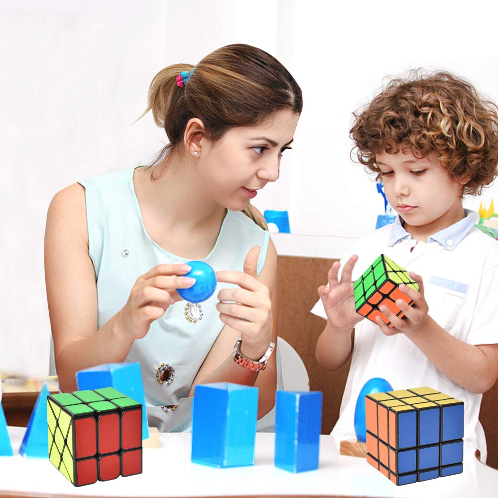 Mysterystone YJ Cube Set 4-Pack: 3x3 Fluctuation Angle, Mirror, 2x3 Wheel & Square King Cubes