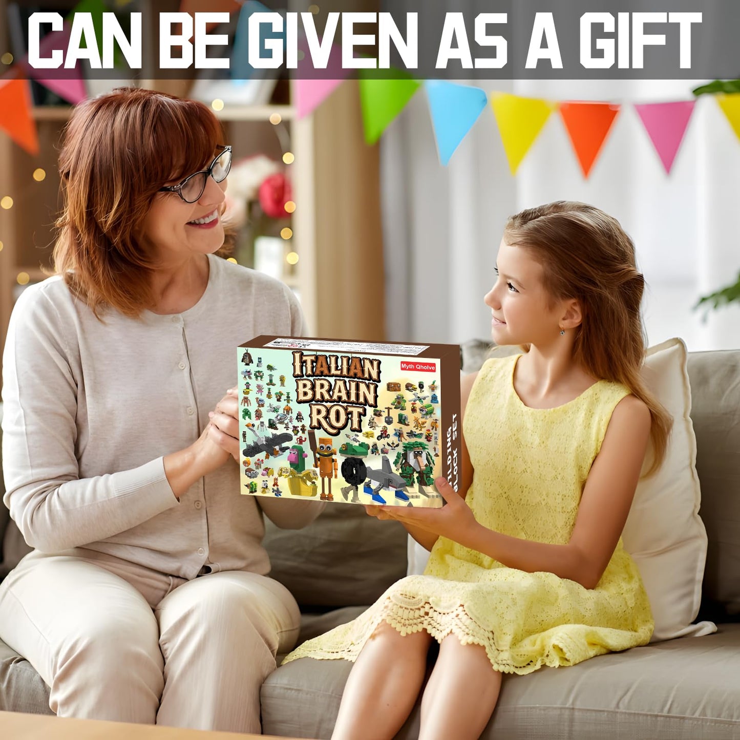 Myth Qholve Italian Brain Rot 16-in-1 Building Blocks – Fun Meme Figures & Creative Gift