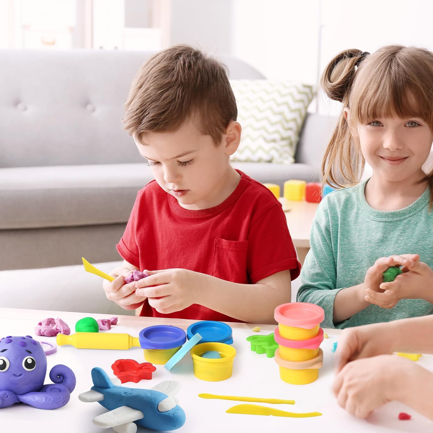 Mythcloud 24-Color DIY Playdough Bulk Pack with 16 Tools – Safe Odor-Free Kids Craft Kit for Ages 3–8