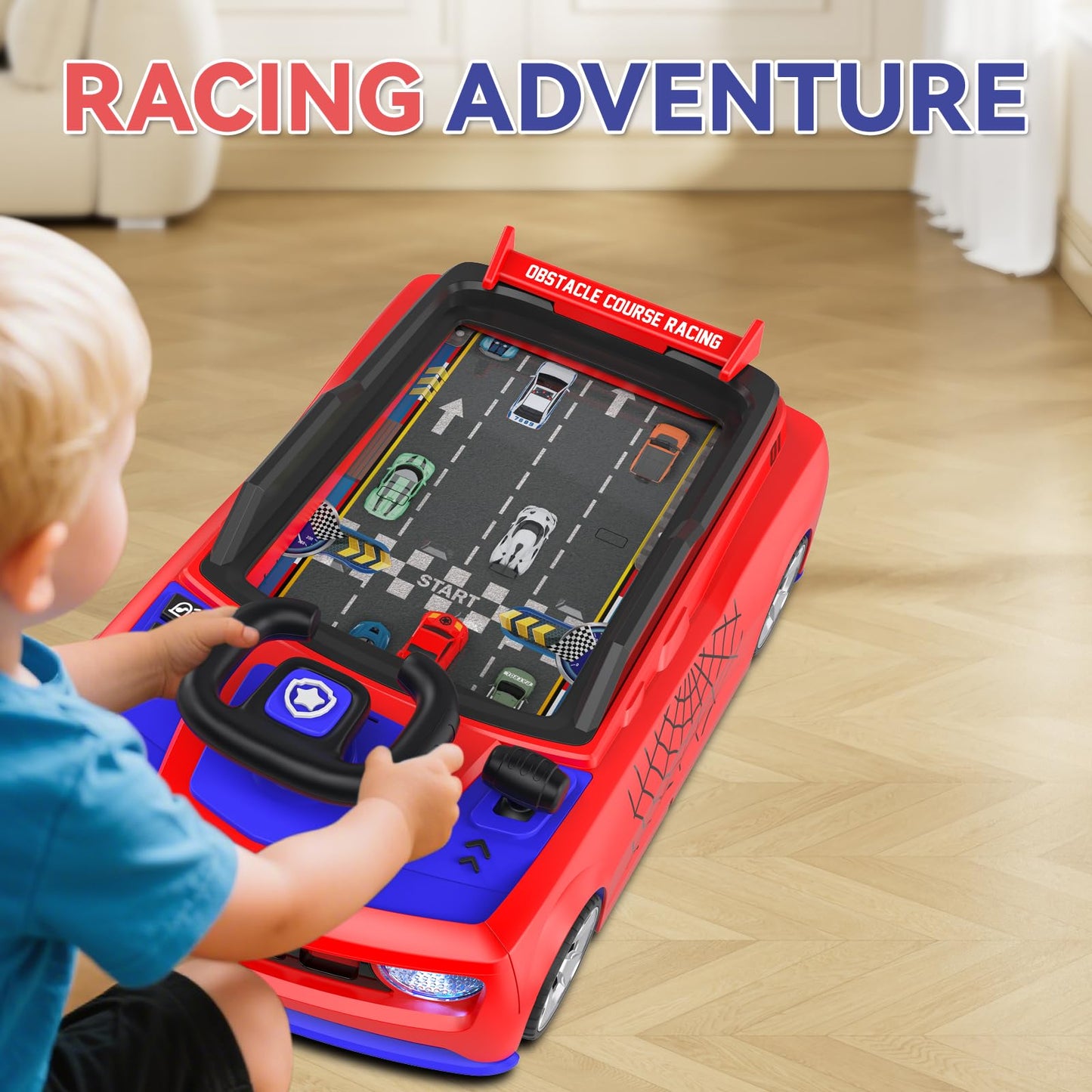 Mytothfy Musical Steering Wheel Toy – Realistic Racing Car for Toddlers (Sound and Light, Ages 3+)