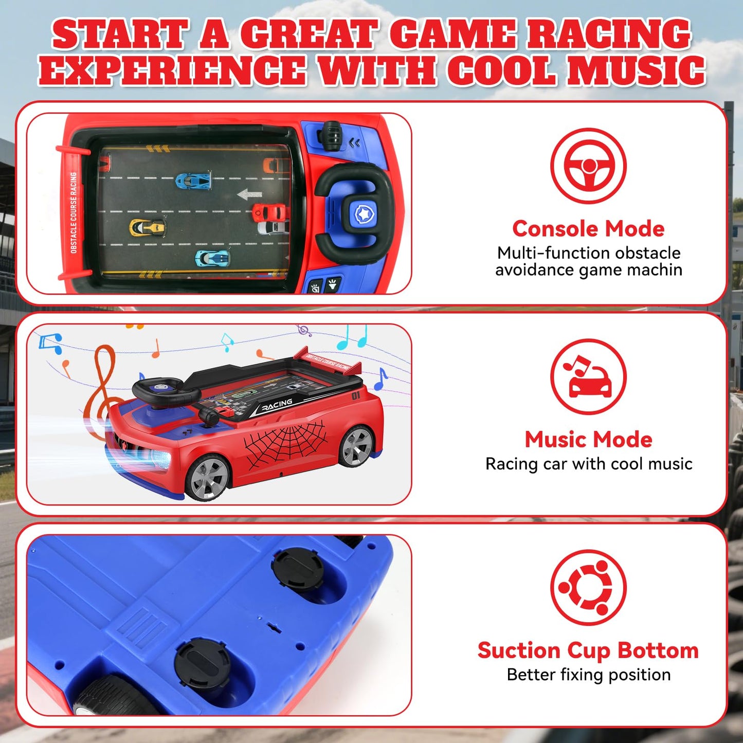 Mytothfy Musical Steering Wheel Toy – Realistic Racing Car for Toddlers (Sound and Light, Ages 3+)