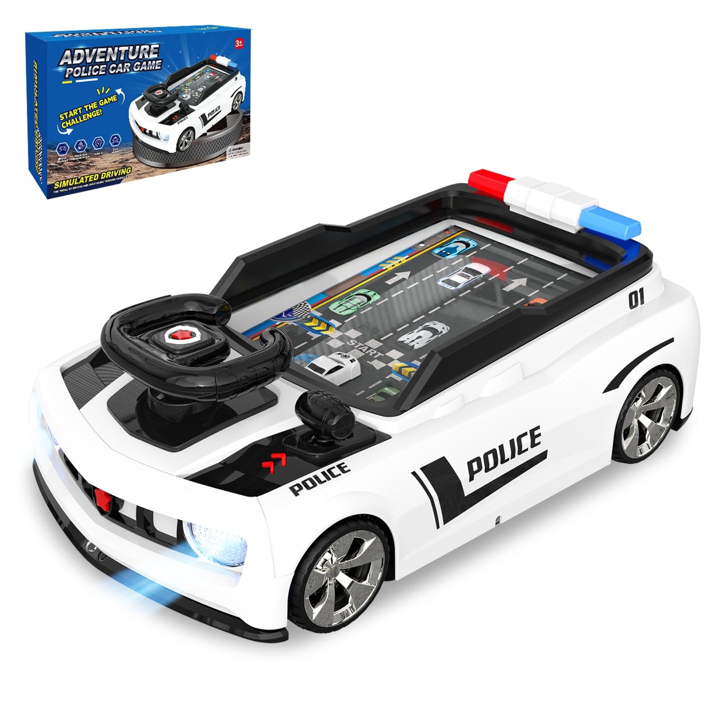 Mytothfy Musical Steering Wheel Racing Car Toy for Toddlers – Realistic Driving Play with Sound & Lights