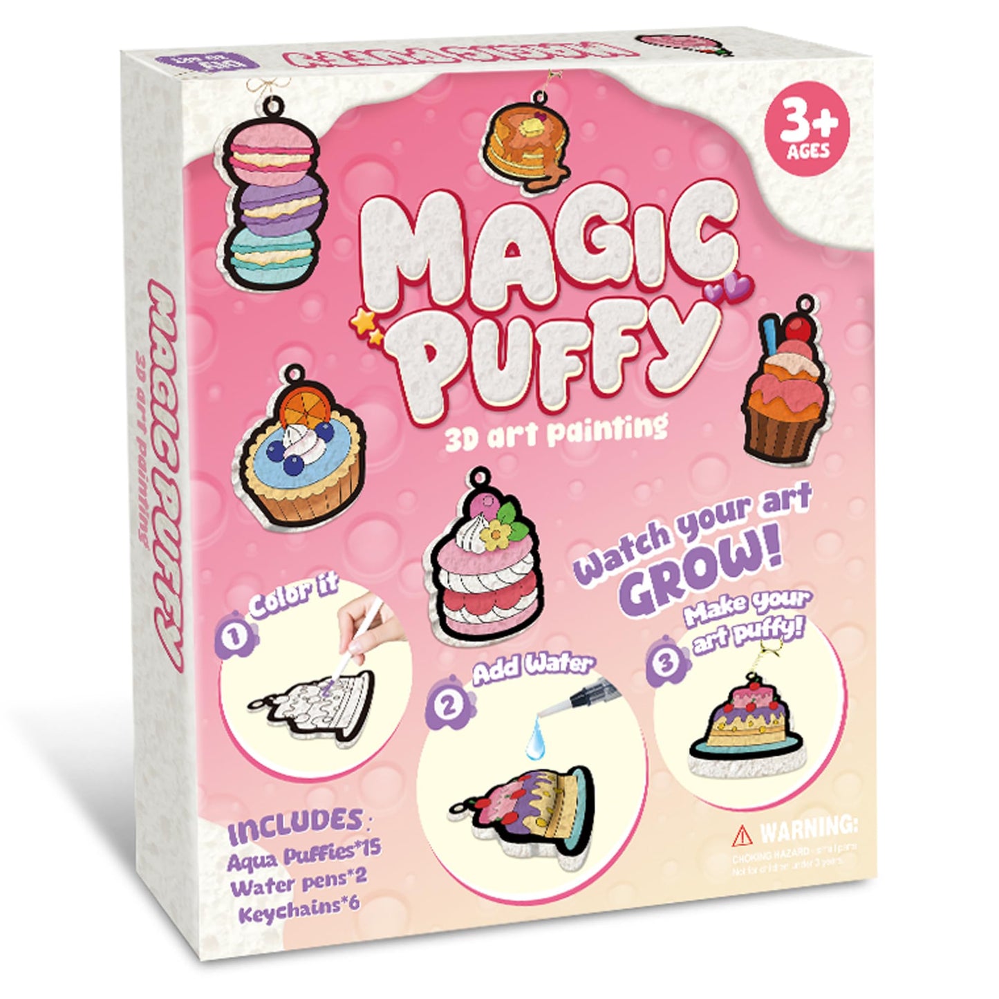 MZYTOZA 3D Art Craft Aqua Puffs Paint Kit – Magic Foam Texture, Mess-Free Craft for Kids