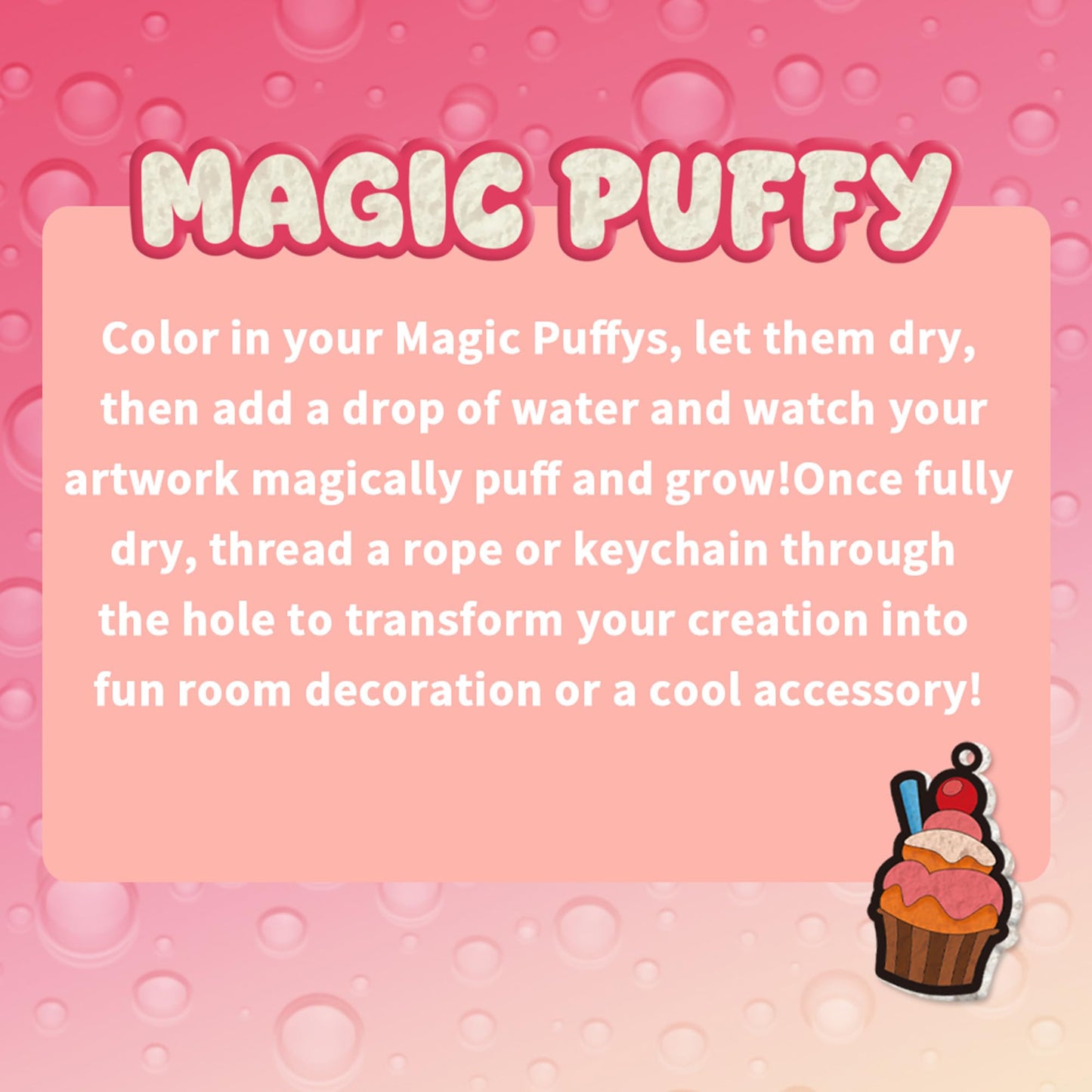 MZYTOZA 3D Art Craft Aqua Puffs Paint Kit – Magic Foam Texture, Mess-Free Craft for Kids