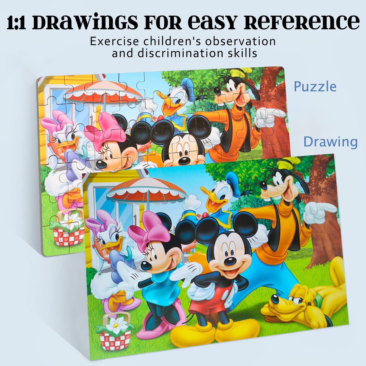 MZZOTOY 60-Piece Puzzles for Kids Ages 3-8 in a Metal Box – Educational Jigsaw Toys