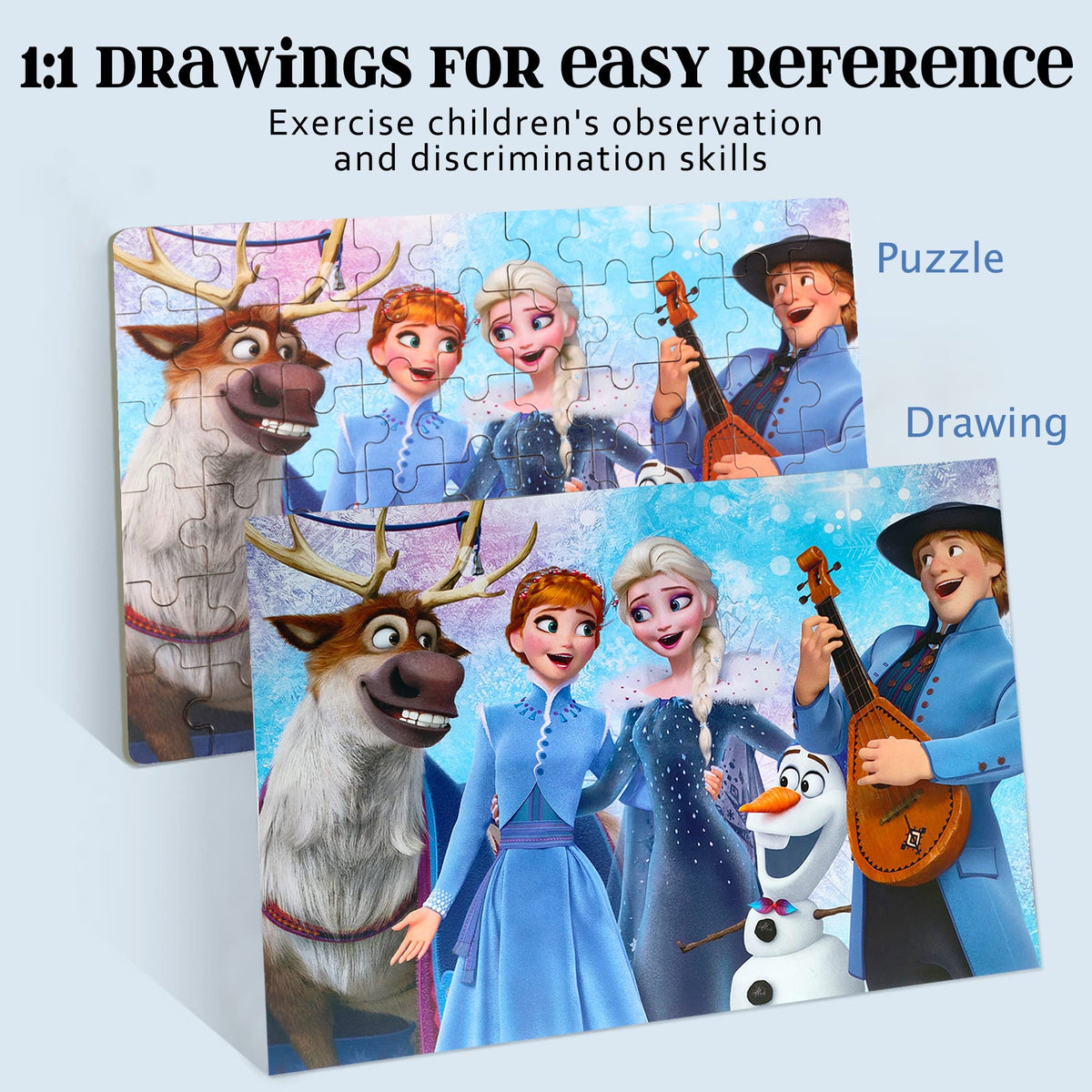 MZZOTOY 60-Piece Puzzles for Kids 3-8 in Metal Box – Educational Jigsaw Toys Gift