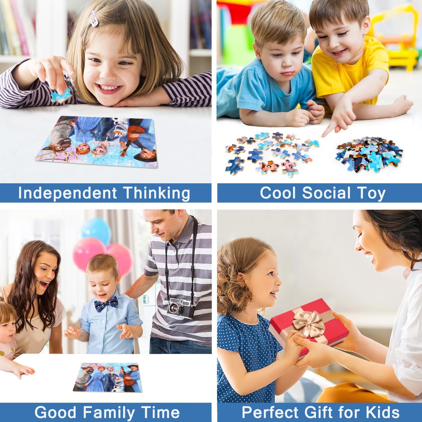 MZZOTOY 60-Piece Puzzles for Kids 3-8 in Metal Box – Educational Jigsaw Toys Gift