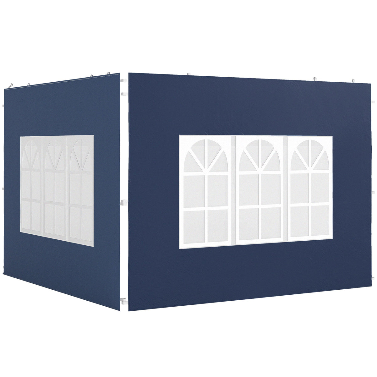 Outsunny Gazebo Side Panels for 3x3(m) or 3x6m Gazebo Canopy, 2 Pack, Blue