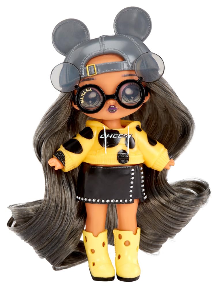 Na Na Na Surprise Mini Backpack Series 2: Marisa Mouse Fuzzy Gray Backpack Gift for Kids