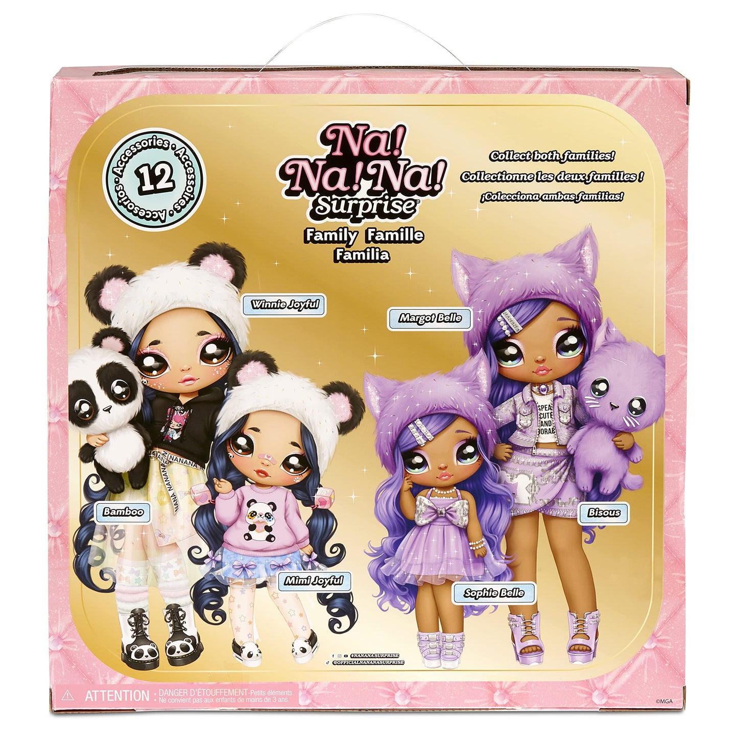 Na Na Na Surprise Family Fashion Dolls Multipack – 2 Dolls, Kitty & Accessories