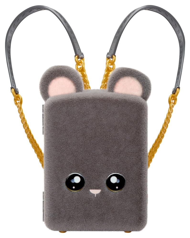 Na Na Na Surprise Mini Backpack Series 2: Marisa Mouse Fuzzy Gray Backpack Gift for Kids
