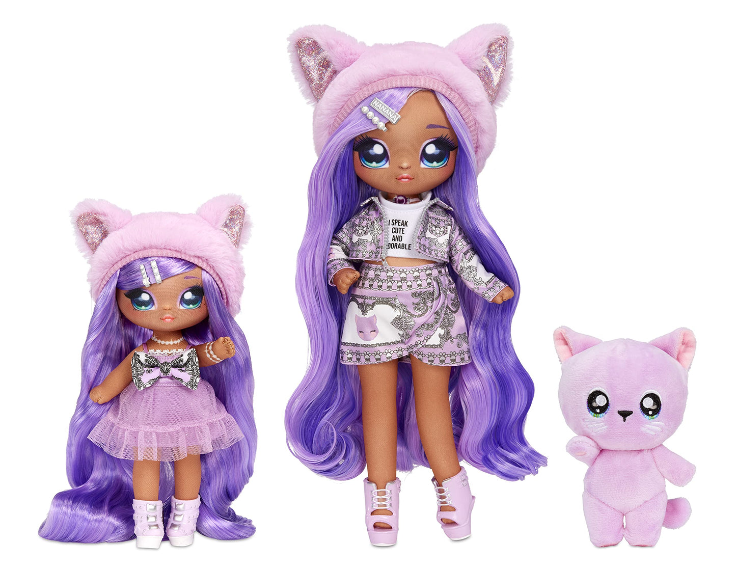 Na Na Na Surprise Family Fashion Dolls Multipack – 2 Dolls, Kitty & Accessories