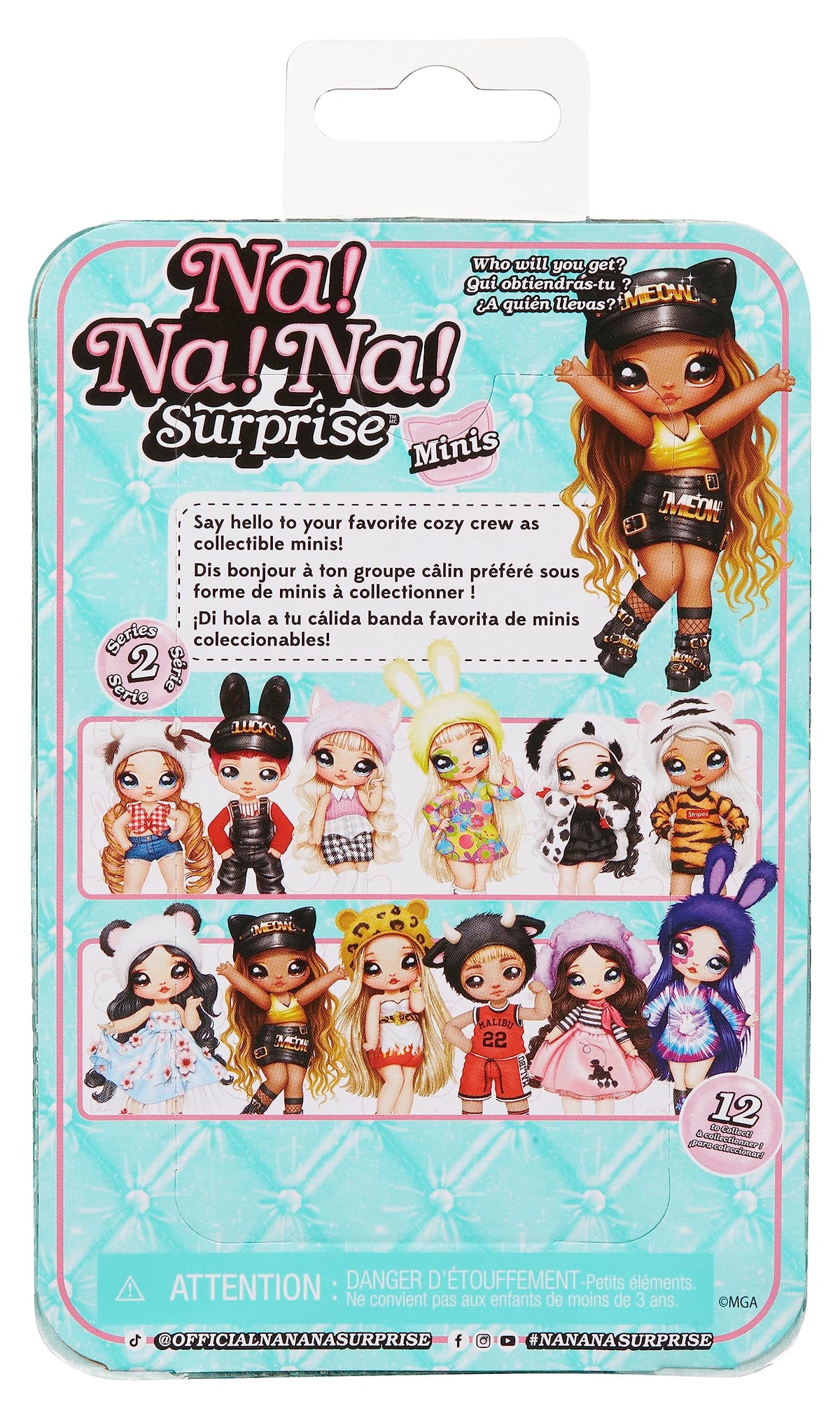 Na Na Na Surprise Minis Series 2 – 4-Inch Poseable Fashion Dolls with Confetti Surprise