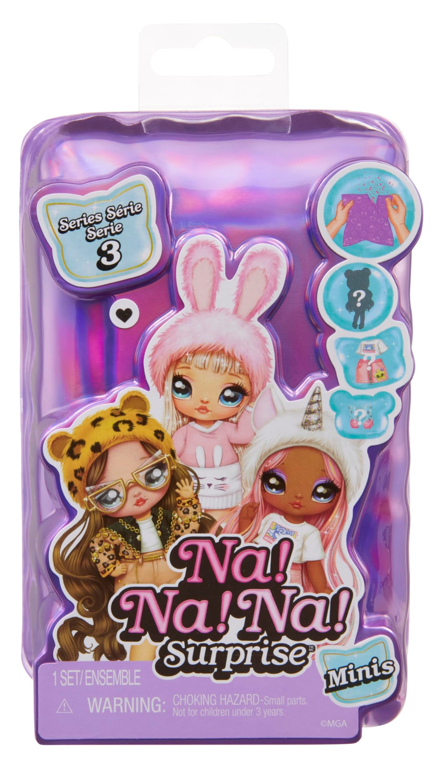 Na Na Na Surprise Minis Series 3 – 4\" Poseable Mini Doll with Outfit, Shoes & Mystery Packaging
